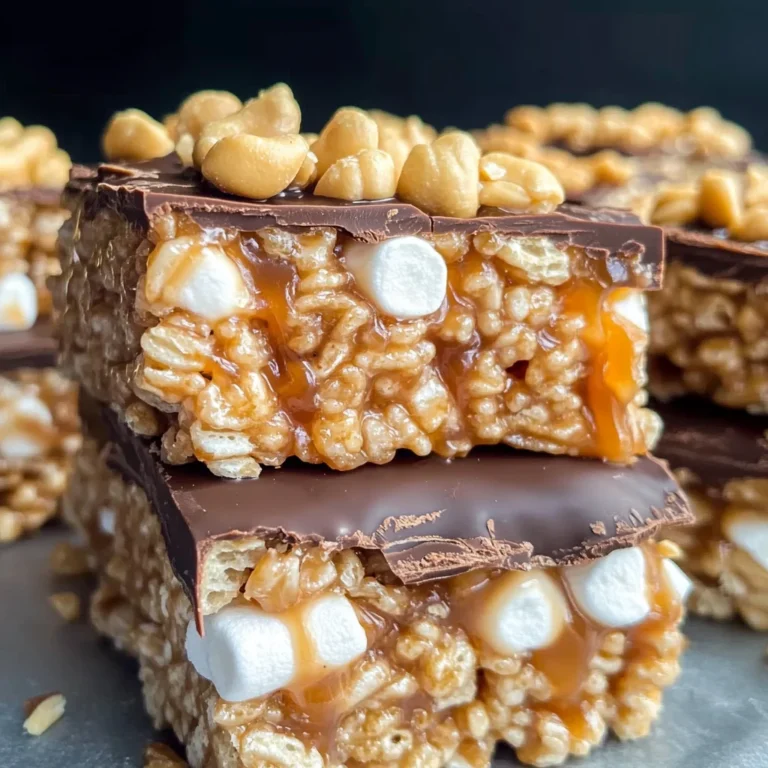 Caramel Peanut Rice Krispie Treats