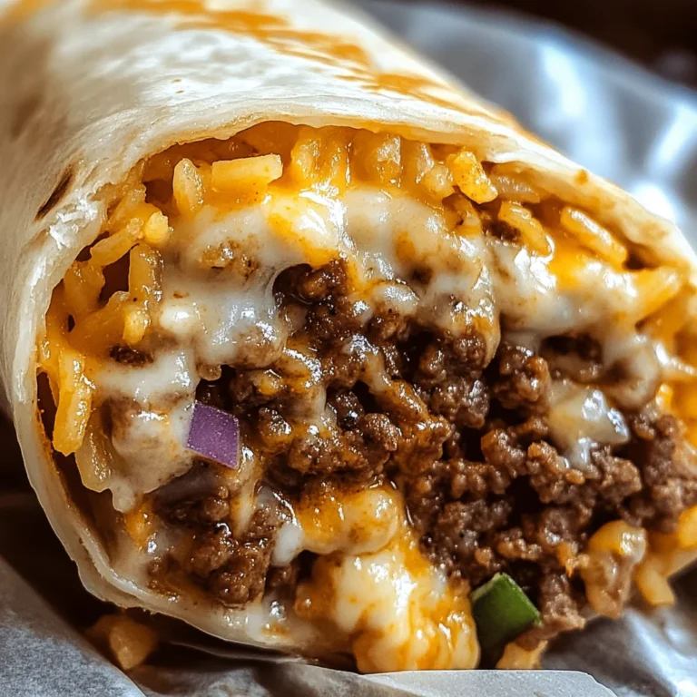 Cheesy Beef Taco Burritos