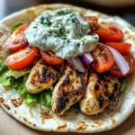 Chicken Pita Gyros with Tzatziki