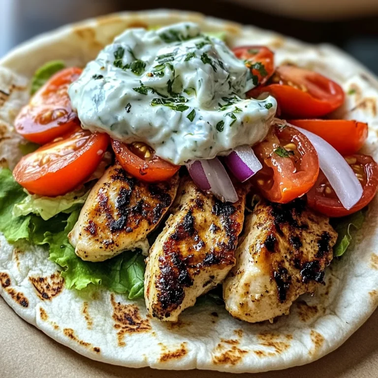 Chicken Pita Gyros with Tzatziki