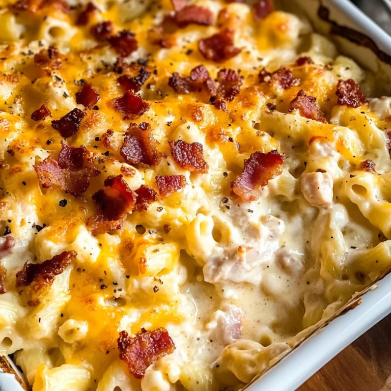Chicken Turkey Bacon Ranch Mac and Cheese Casserole