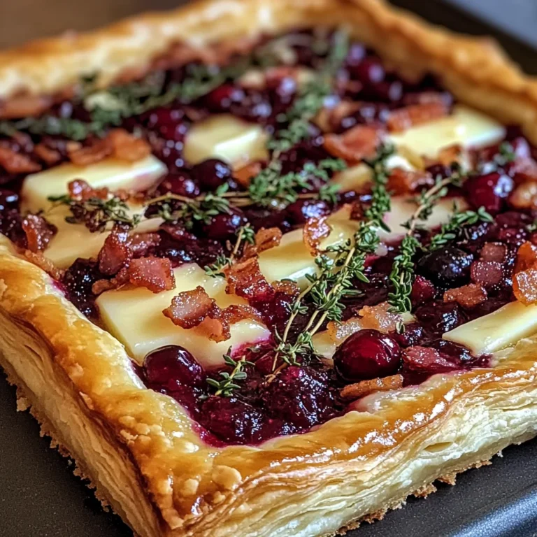 Cranberry Brie Tart with Pancetta & Thyme