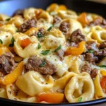 Creamy Beef and Vegetable Tortellini
