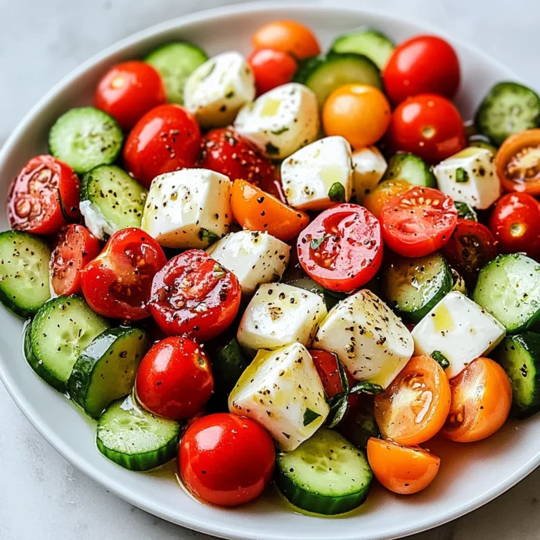 Fresh Cucumber Caprese Salad
