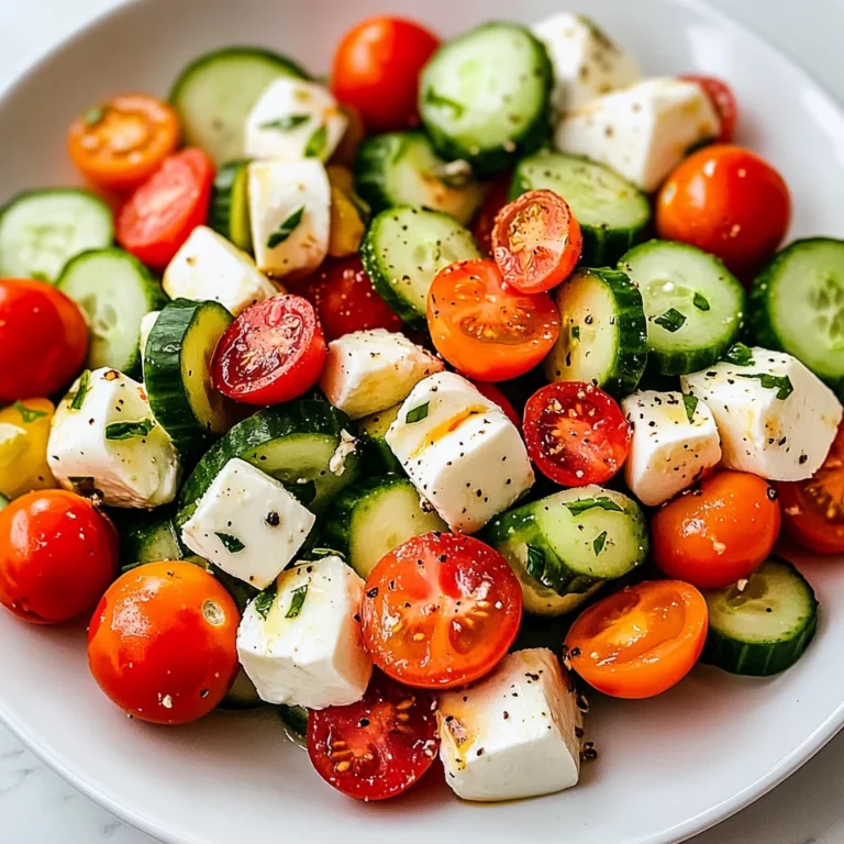 Fresh Cucumber Caprese Salad