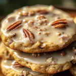 Frosted Butter Pecan Cookies