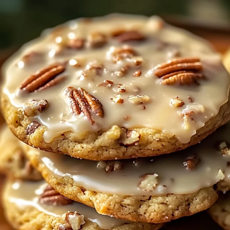 Frosted Butter Pecan Cookies