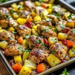Hawaiian Chicken Sheet Pan Dinner