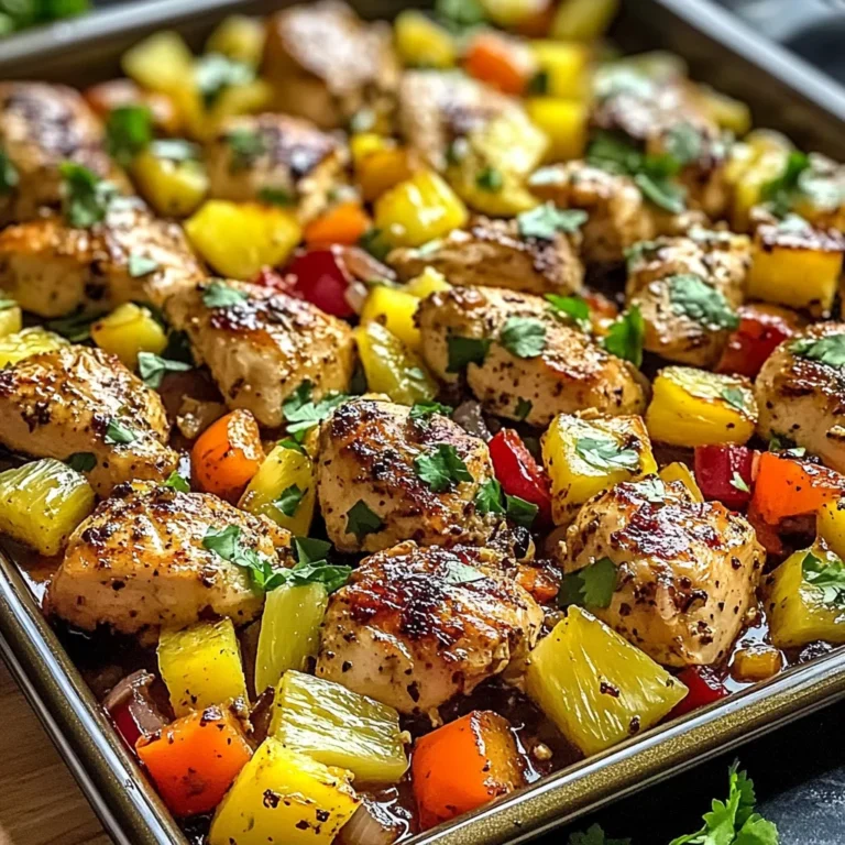 Hawaiian Chicken Sheet Pan Dinner