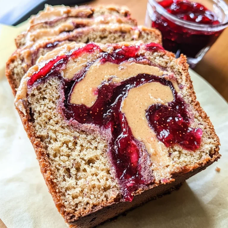 Peanut Butter & Jelly Banana Bread Recipe