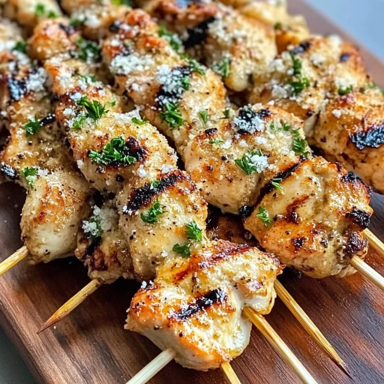 Ranch Garlic Parmesan Chicken Skewers