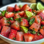 Strawberry Watermelon Salad with Refreshing Honey