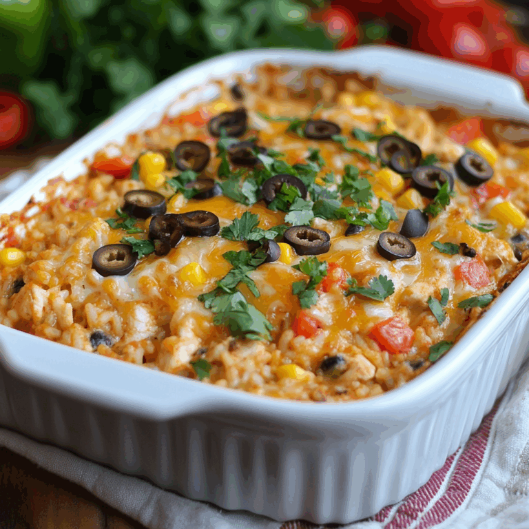 Chicken Enchilada Rice Casserole