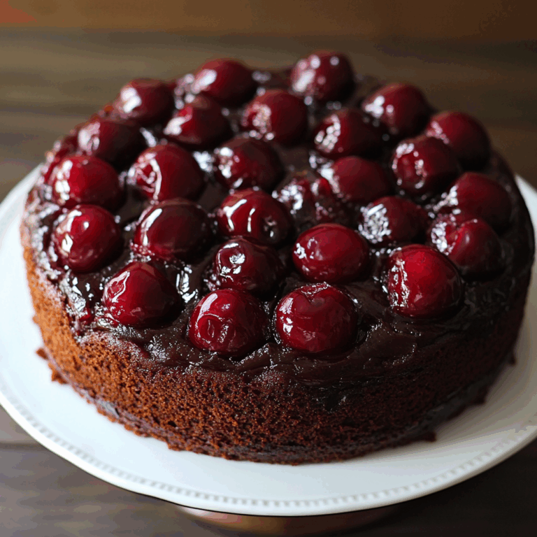 Chocolate Cherry Upside Down Cake