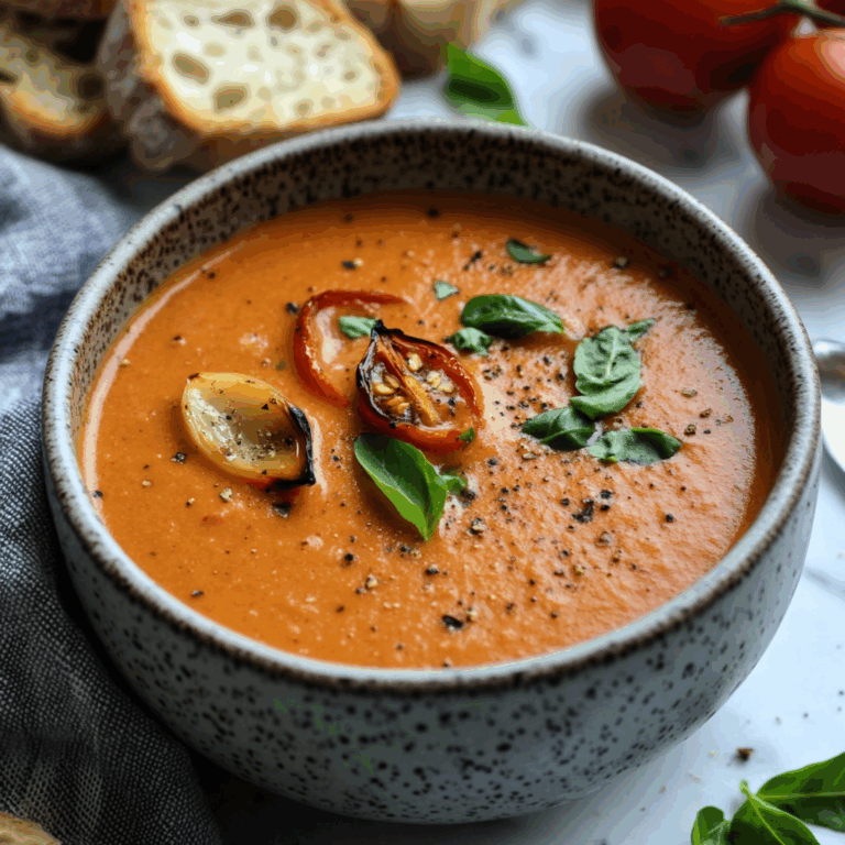 Creamy Roasted Garlic Tomato Soup