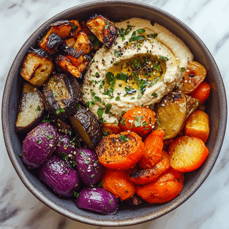 Roasted Veggie and Hummus Bowl