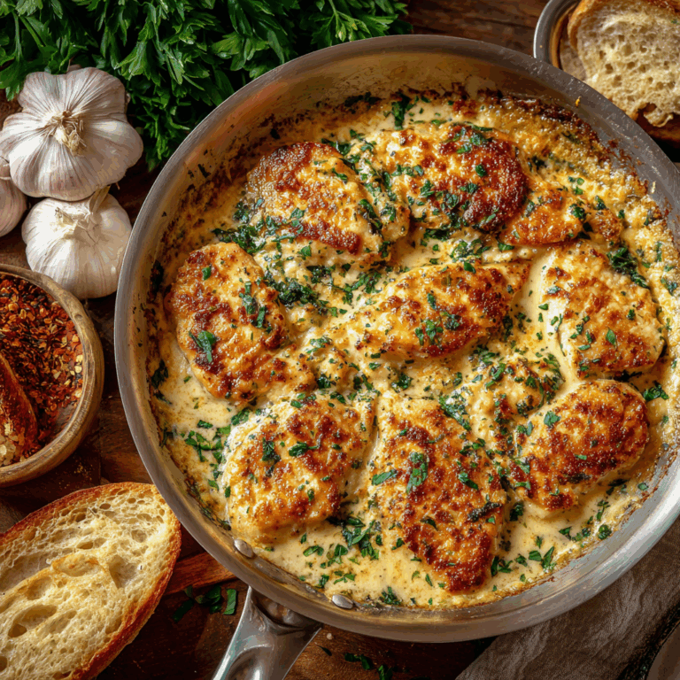 Creamy Baked Chicken with Parmesan and Garlic