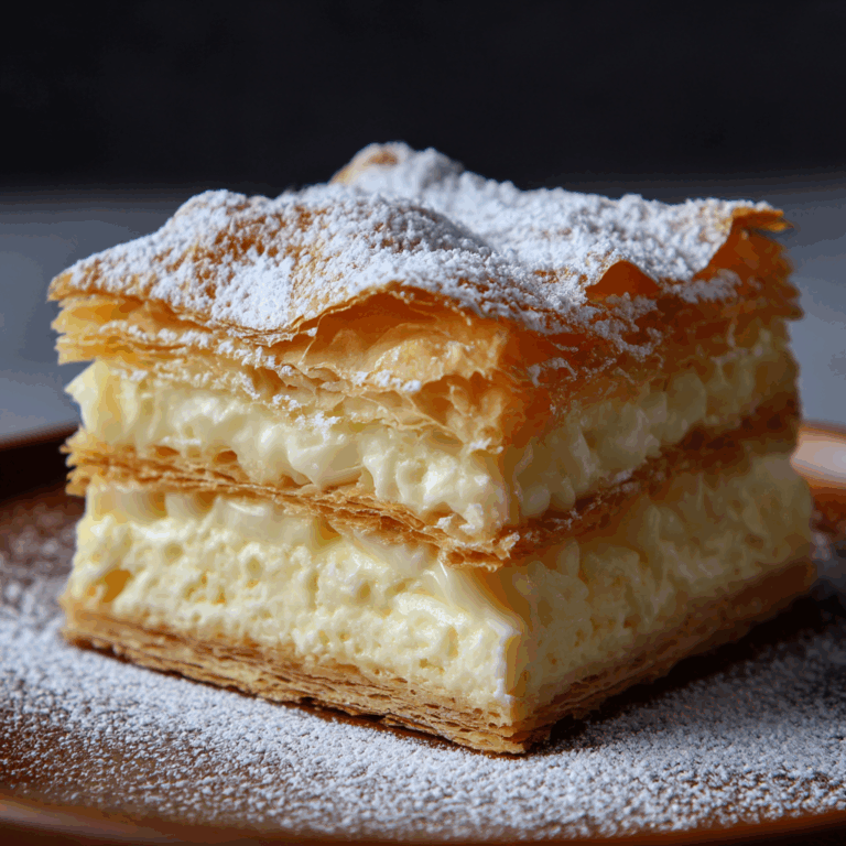 Creamy Vanilla Slice with Flaky Puff Pastry