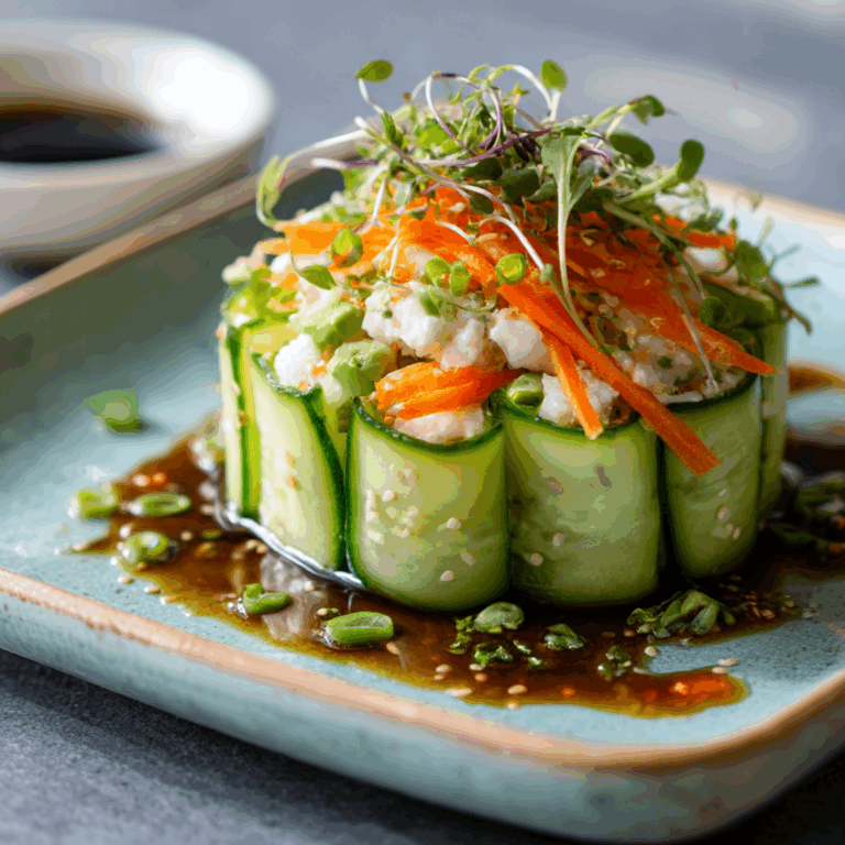 Easy California Roll Cucumber Salad