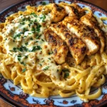 Cajun Garlic Butter Chicken with Creamy Mozzarella Linguine