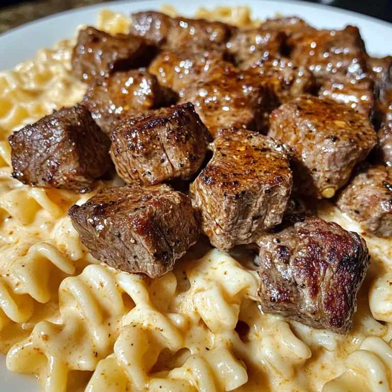 Cajun Steak Tips with Cheesy Parmesan Rotini