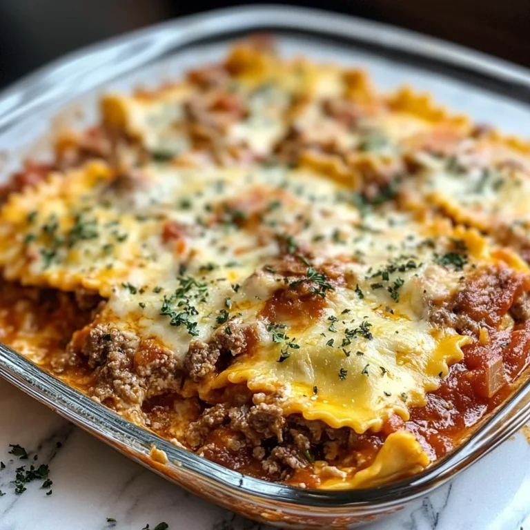Decadent Beef and Cheese Ravioli Casserole