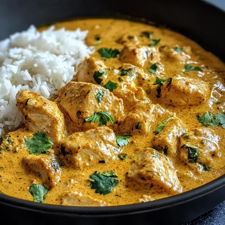 Easy Homemade Chicken Korma with Flatbread or Rice