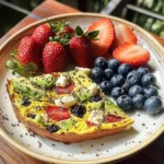 Garden Frittata Plate with Avocado Toast & Fresh Berries