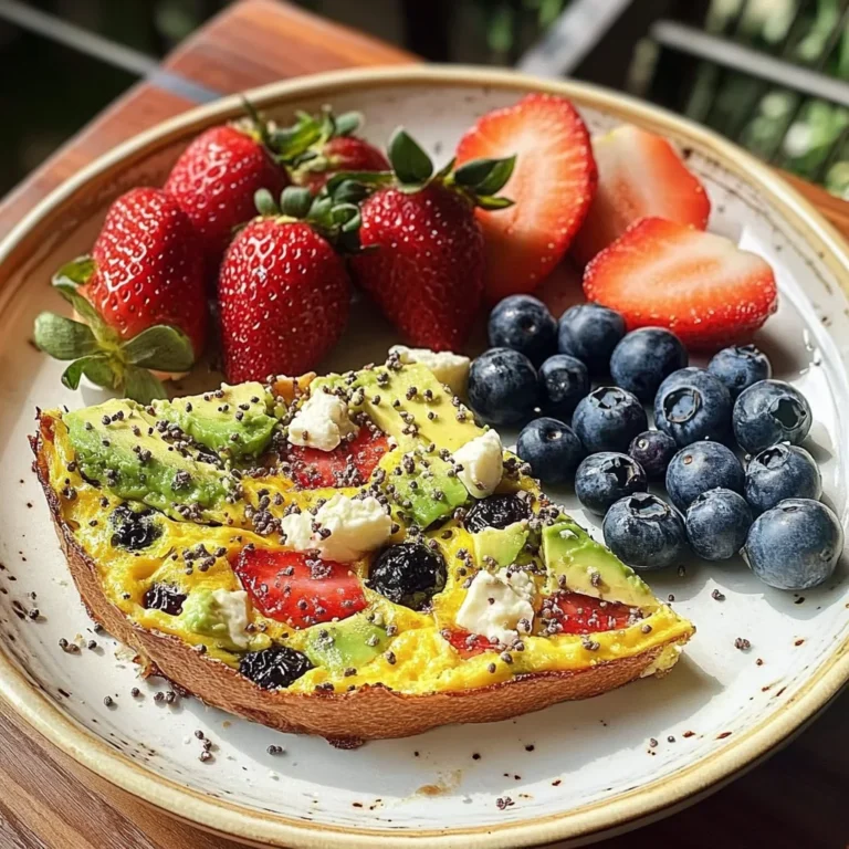 Garden Frittata Plate with Avocado Toast & Fresh Berries