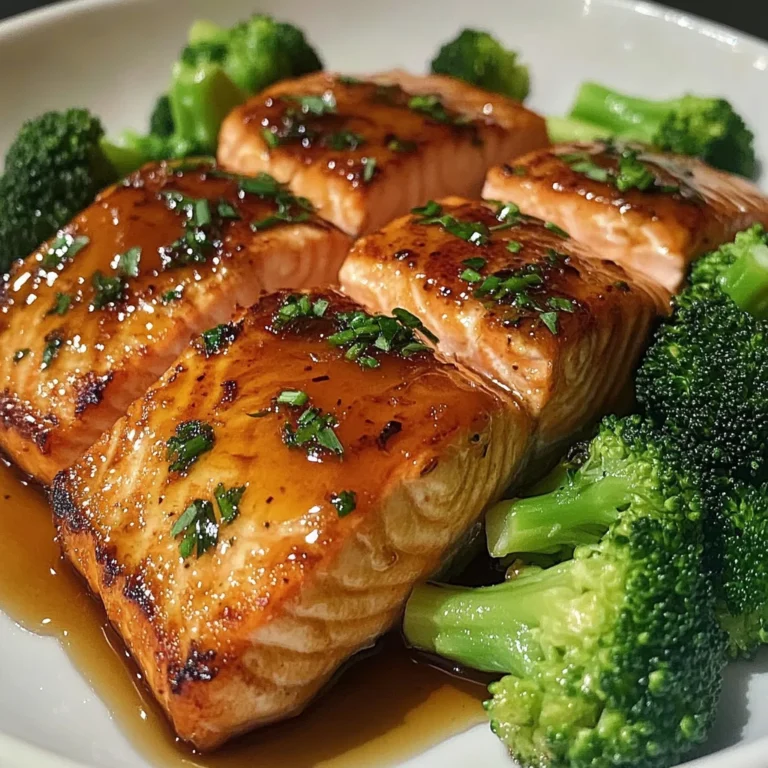 Honey Garlic Glazed Salmon with Steamed Broccoli