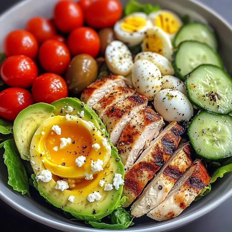 Mediterranean Chicken & Egg Salad Bowl with Avocado & Feta