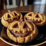 Milk Chocolate Stuffed Jack-O'-Lantern Cookies