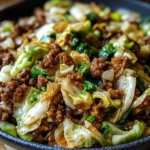 Mongolian-Style Ground Beef Stir-Fry with Crispy Cabbage