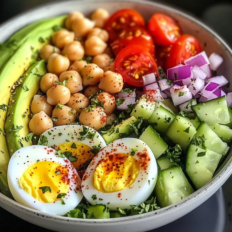 Rainbow Protein Bowl with Eggs & Chickpeas