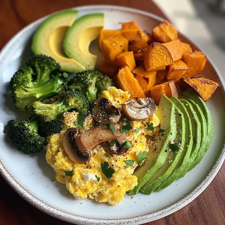 Savory Scramble with Veggie Medley & Sliced Avocado
