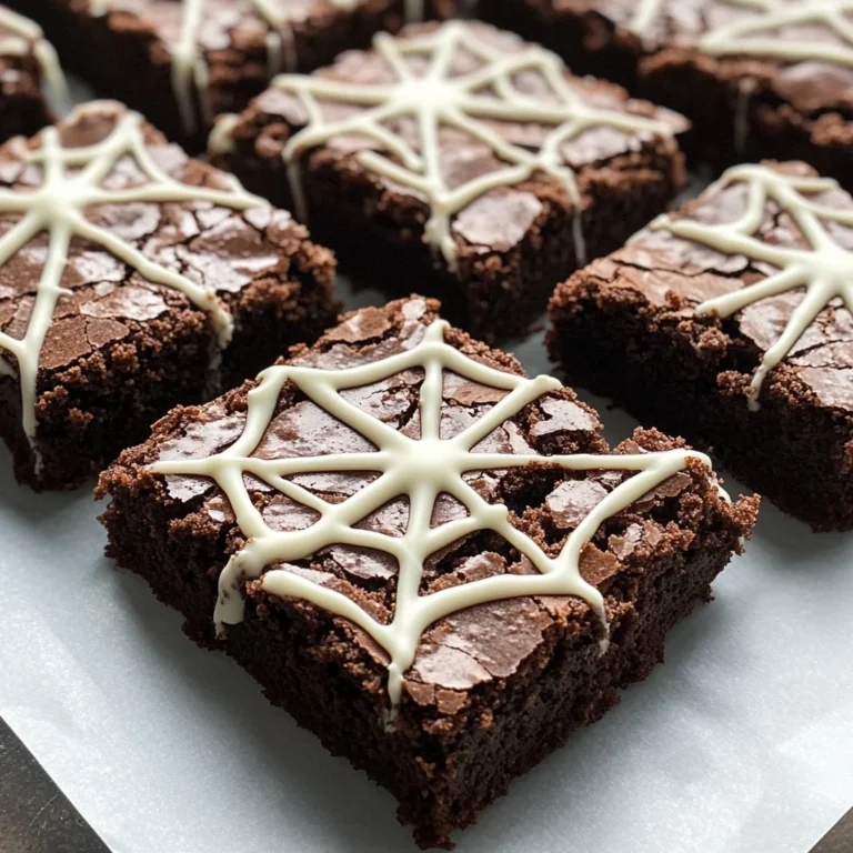 Spider Web Brownies