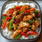 Sweet & Spicy Chicken Stir-Fry with Rice