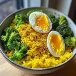 Turmeric Rice Bowl with Broccoli & Soft-Boiled Egg