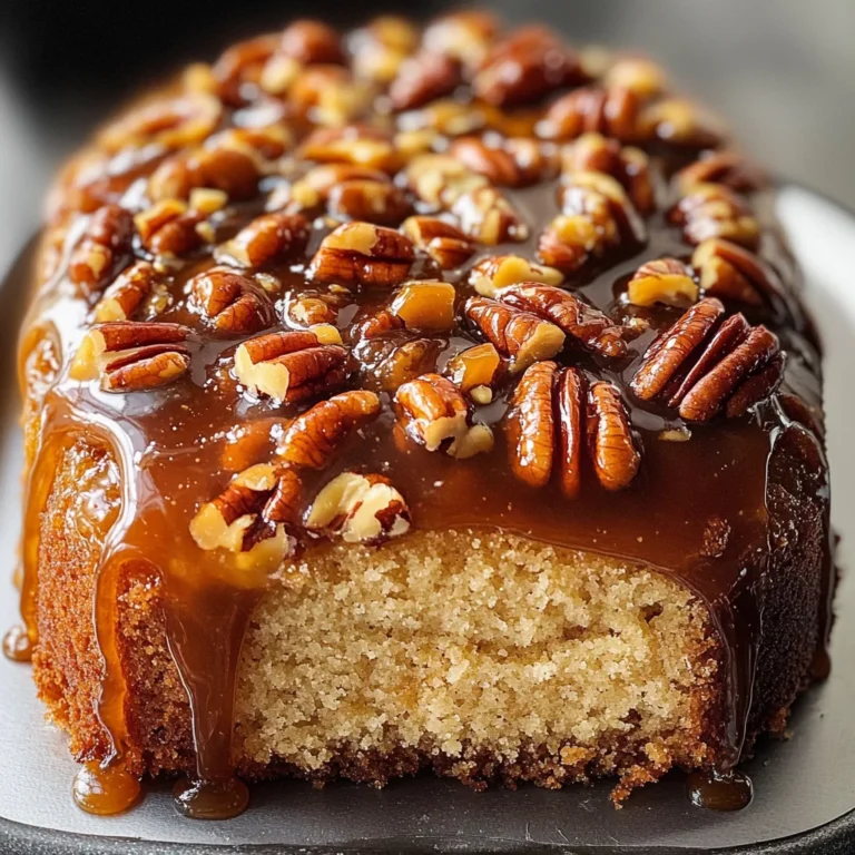 Upside-Down Caramel Pecan Cake