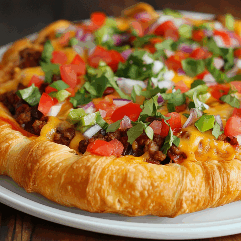 Easy Crescent Roll Taco Pizza – Alrightwithme