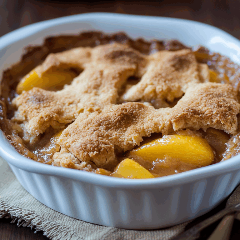 Old School Easy Brown Sugar Peach Cobbler