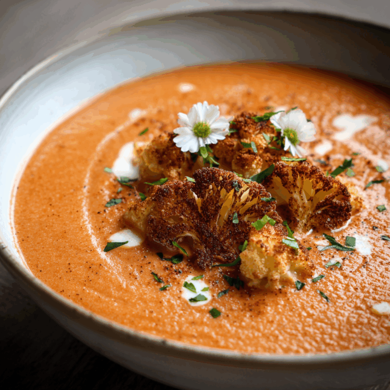 Creamy Vegan Tomato and Cauliflower Bisque