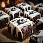 spooky mummy brownies