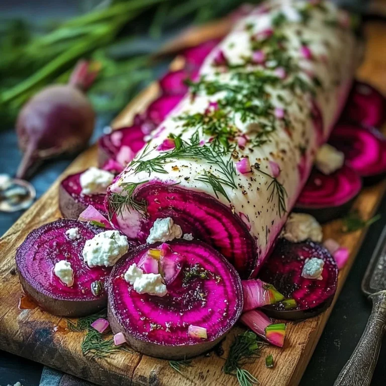 Beet and Goat Cheese Log