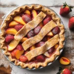 Brown Butter Strawberry Peach Pie