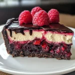 Dark Chocolate Raspberry Cheesecake