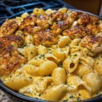 Garlic Cajun Chicken Shells in Velveeta Cream Sauce
